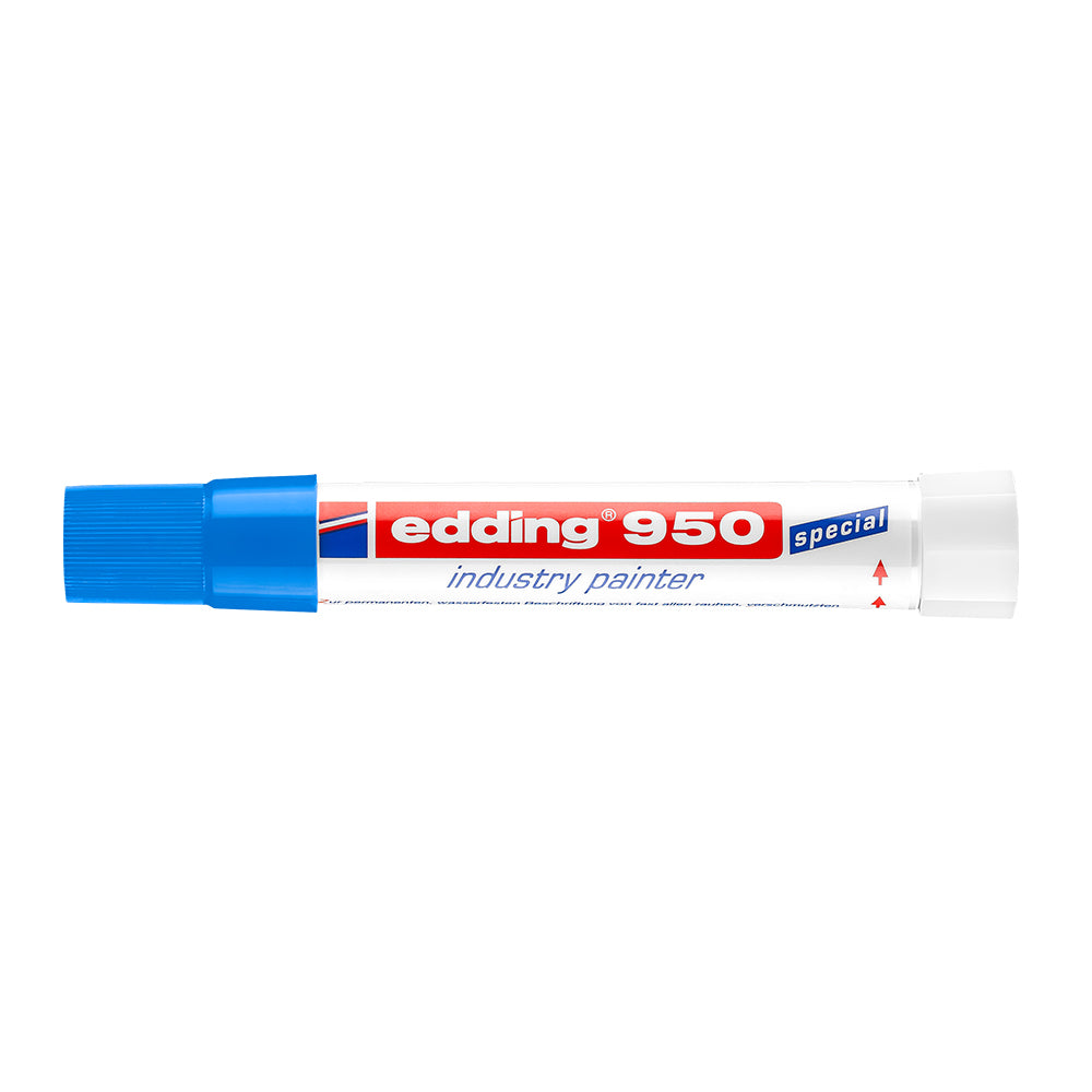 Marker permanent Edding 950, varf tip ceara, 10 mm, albastru Marker permanent Edding 950, varf tip ceara, 10 mm, albastru